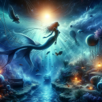 A mystical and enchanting representation of the concept ‘Mergulhando no Mistério O Significado de Sonhar com Sereias’. The image portrays a dreamlike