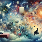 A nuanced and symbolic representation of dreaming about a casual romantic partner, capturing the themes of connection, intimacy, and personal insecuri