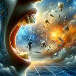 A symbolic and introspective representation of the concept ‘Desvendando o Significado de Sonhar com os Próprios Dentes’. The image depicts a dreamlike